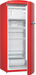Bild von Sibir OT 274 FR Oldtimer Kühlschrank freistehend Fire Red rechts, 509214