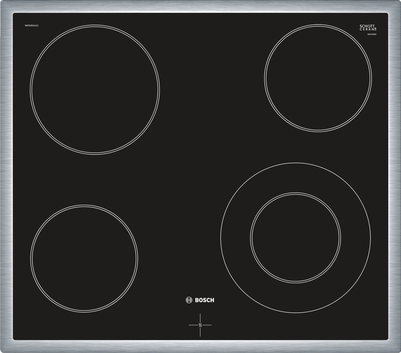 Bild von Bosch NKF645GA1C Serie 4 Elektrokochfeld 60 cm Schwarz