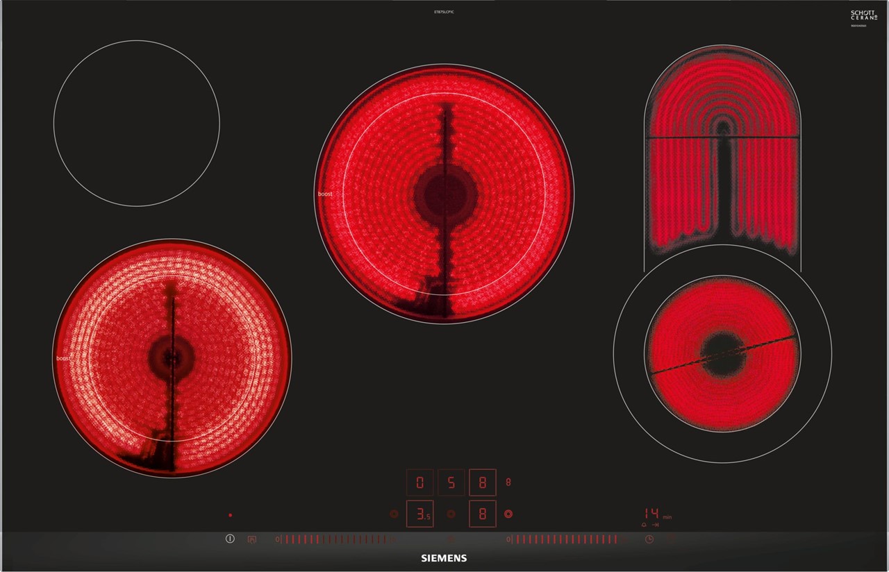 Siemens ET875LCP1C iQ300 Elektrokochfeld 80 cm Schwarz autark