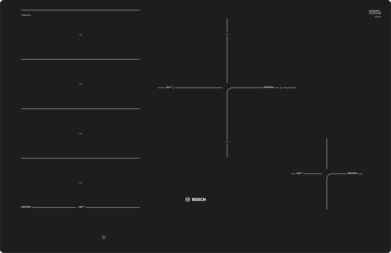 Bild von Bosch PXE801DC1E Serie 8 Induktionskochfeld 80 cm Schwarz