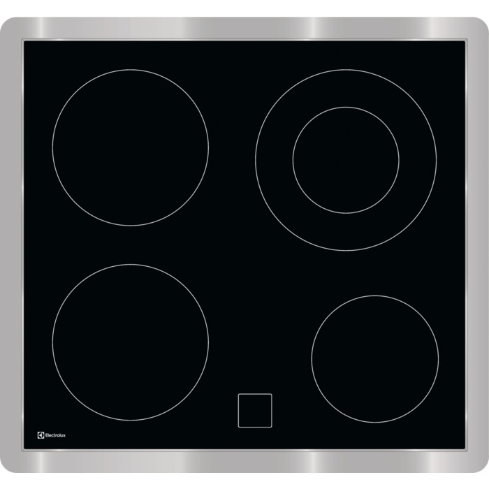 Bild von ELECTROLUX GK56PPLRCN, Glaskeramik-Kochfeld, Chrom, Rahmenart: Übermassrahmen, 949596663