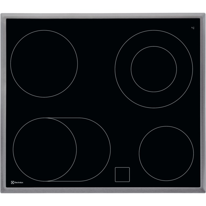 Bild von ELECTROLUX GK58CCN, Glaskeramik-Kochfeld, Chrom, Rahmenart: Normal, 949596658