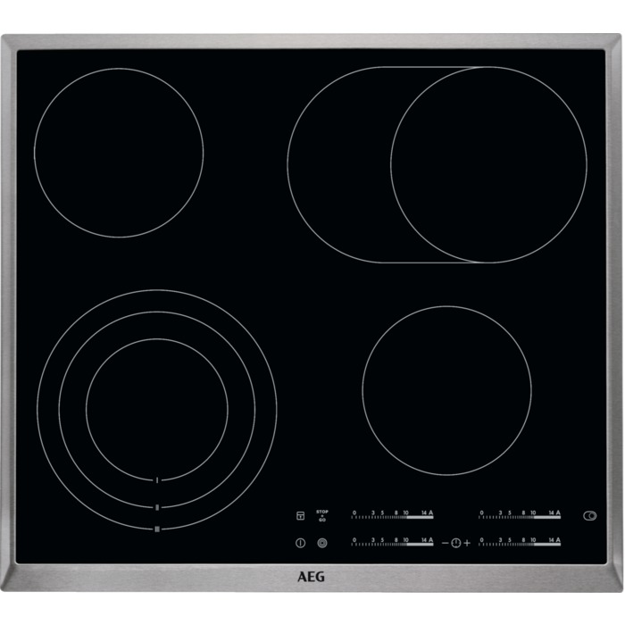Bild von AEG KFA58DM Glaskeramik Kochfeld 60 cm Chrom, 949492644