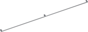 Bild von Gaggenau Möbelgriff mit 3 HalterungenEdelstahlLänge 110 cmBohrabstand jeweils 5385 mm, GH110010, 4242006171520