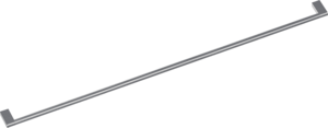 Bild von Gaggenau Möbelgriff mit 2 HalterungenEdelstahlLänge 80 cmBohrabstand 777 mm, GH080010, 4242006171483