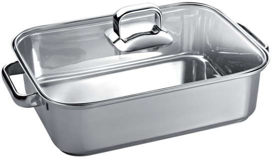 Bild von Bosch HEZ390011 Multibräter aus Edelstahl mit Glasdeckel 308 mm