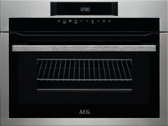 Bild von AEG BO4GEMKM Einbaubackofen Compact 45 cm Multifunktionsofen Mikrowelle Grill Chrom, 944066660