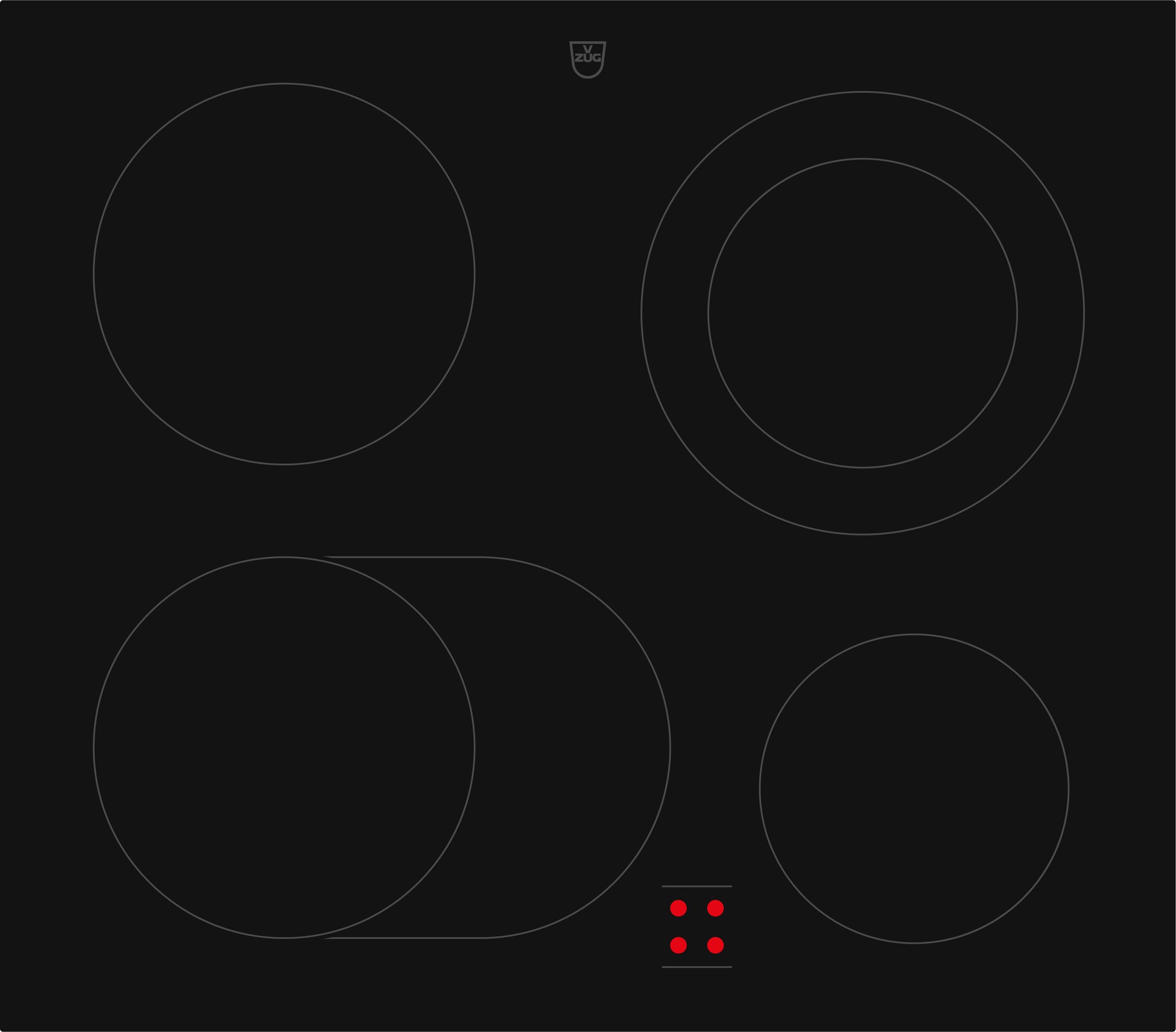 Bild von V-ZUG Glaskeramikkochfeld CookTop V400 3112300002