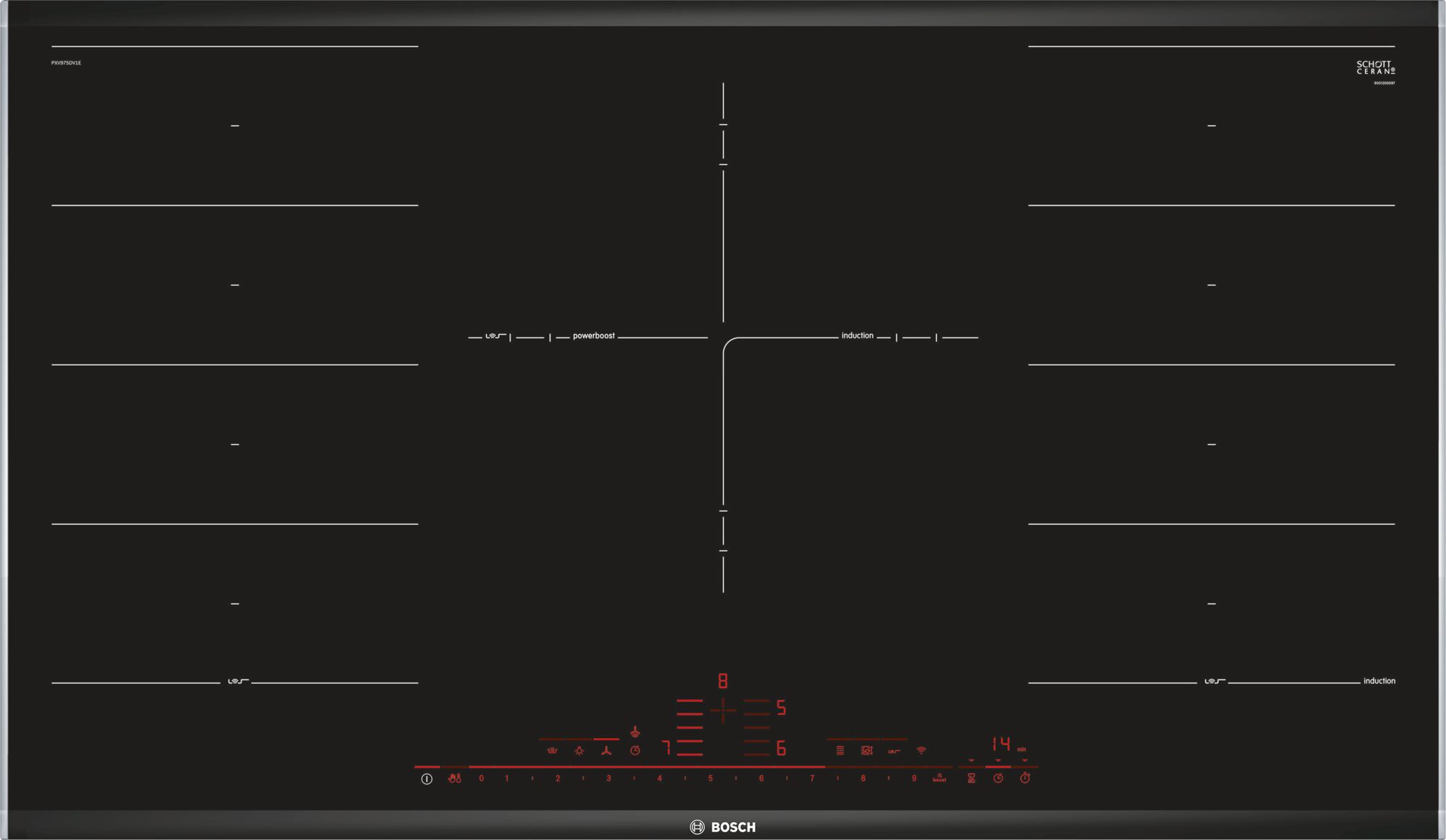 Bild von Bosch PXV975DV1E Serie 8 Induktionskochfeld 90 cm Schwarz