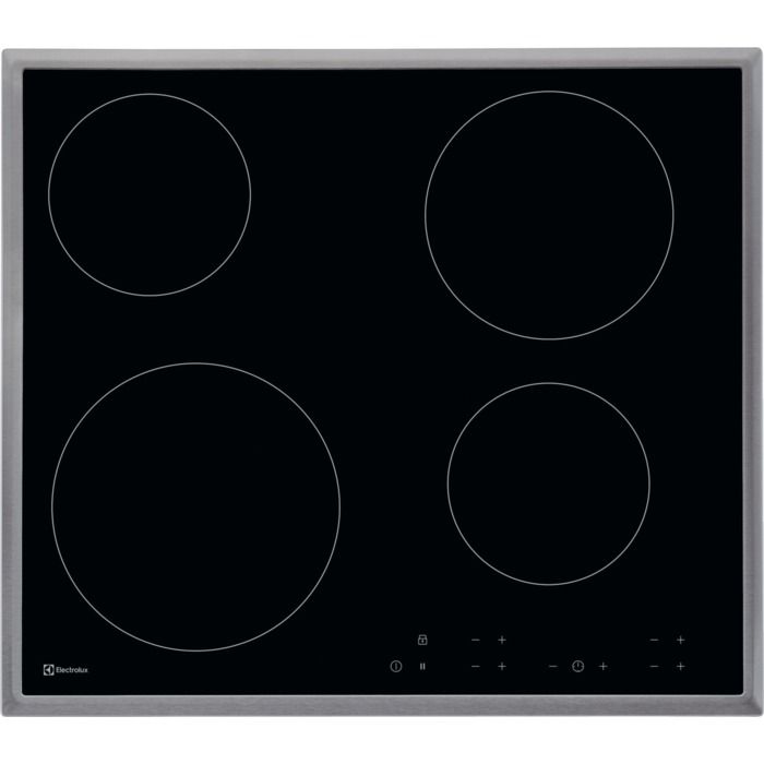Bild von ELECTROLUX GK58TCCN, Glaskeramik-Kochfeld, Chrom, Rahmenart: Normal, 949492652