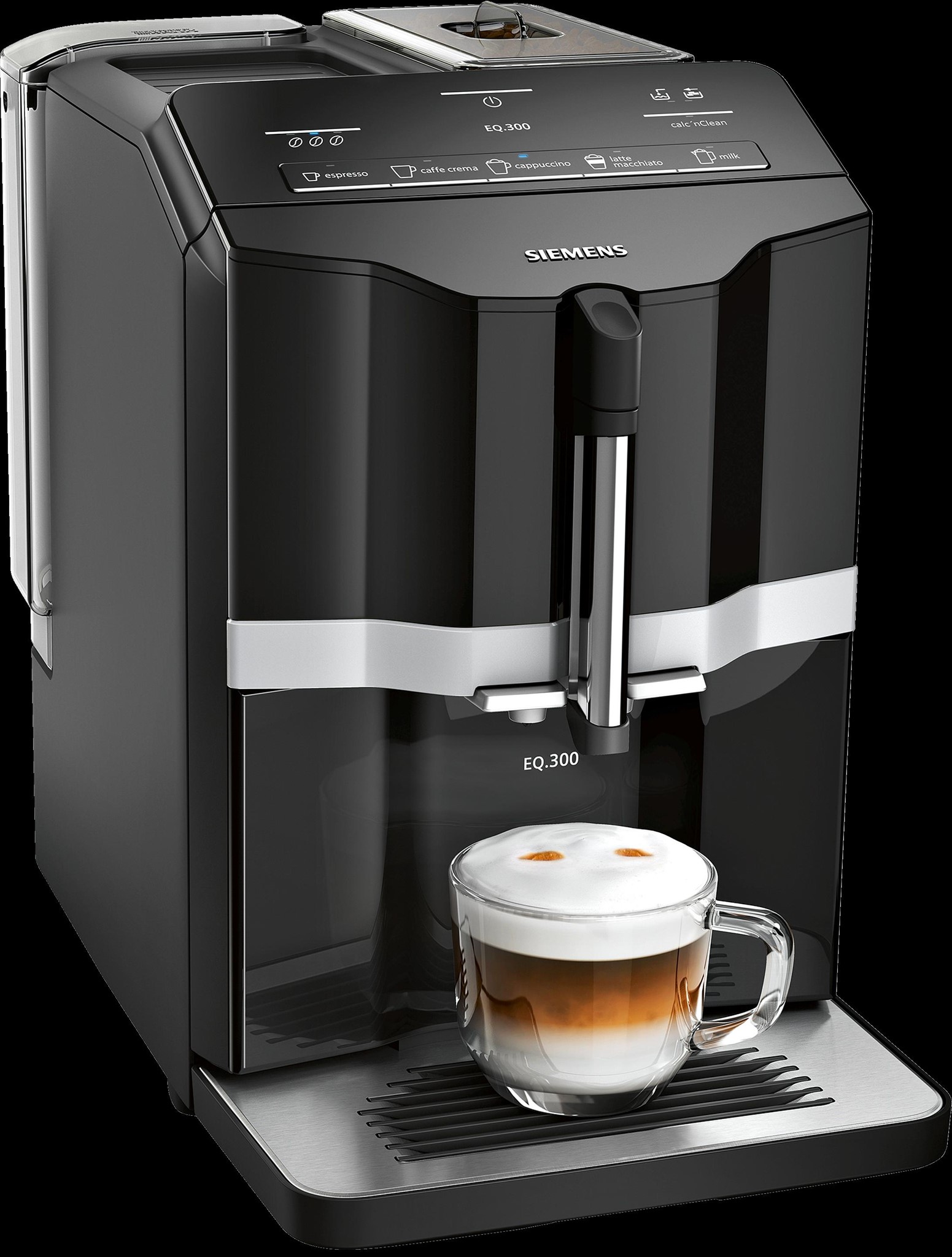 Bild von Siemens Kaffee-Vollautomat EQ.300 Schwarz, TI351509DE