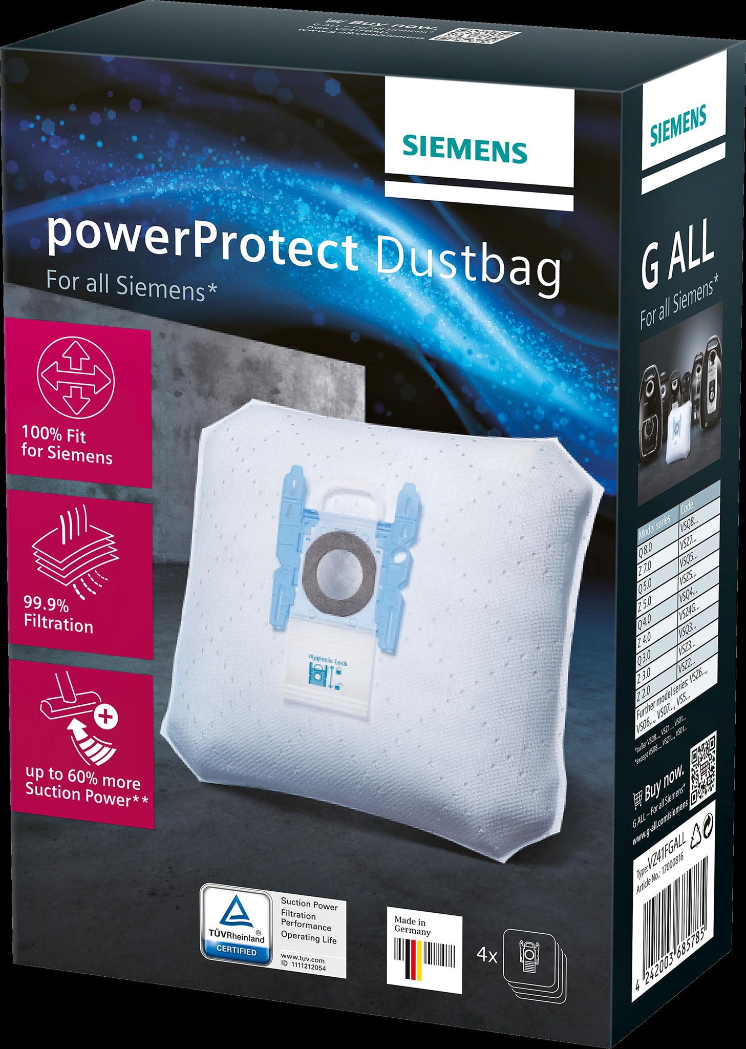 Bild von Siemens Zubehör für Staubsauger powerProtect G ALL, VZ41FGALL