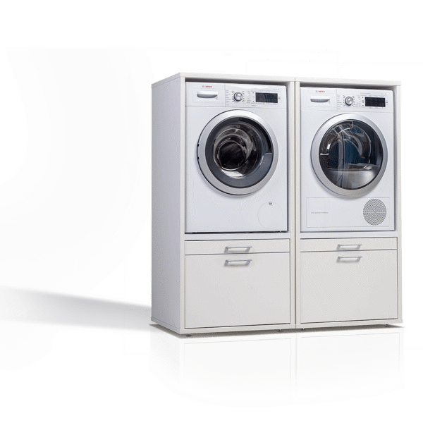 Bild von ADAGO Home 2xWSCS1462 Waschmaschinenschrank mit Ausziehbrett, 145 cm hoch