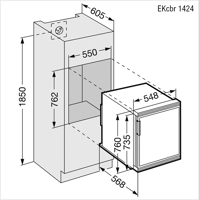 Bild von Liebherr EKcbr 1424 R Kühlschrank integriert SMS​-​Norm braun