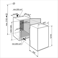 Bild von Liebherr IRSe 4100 Pure Integrierbarer Kühlschrank mit EasyFresh EURO Norm 
