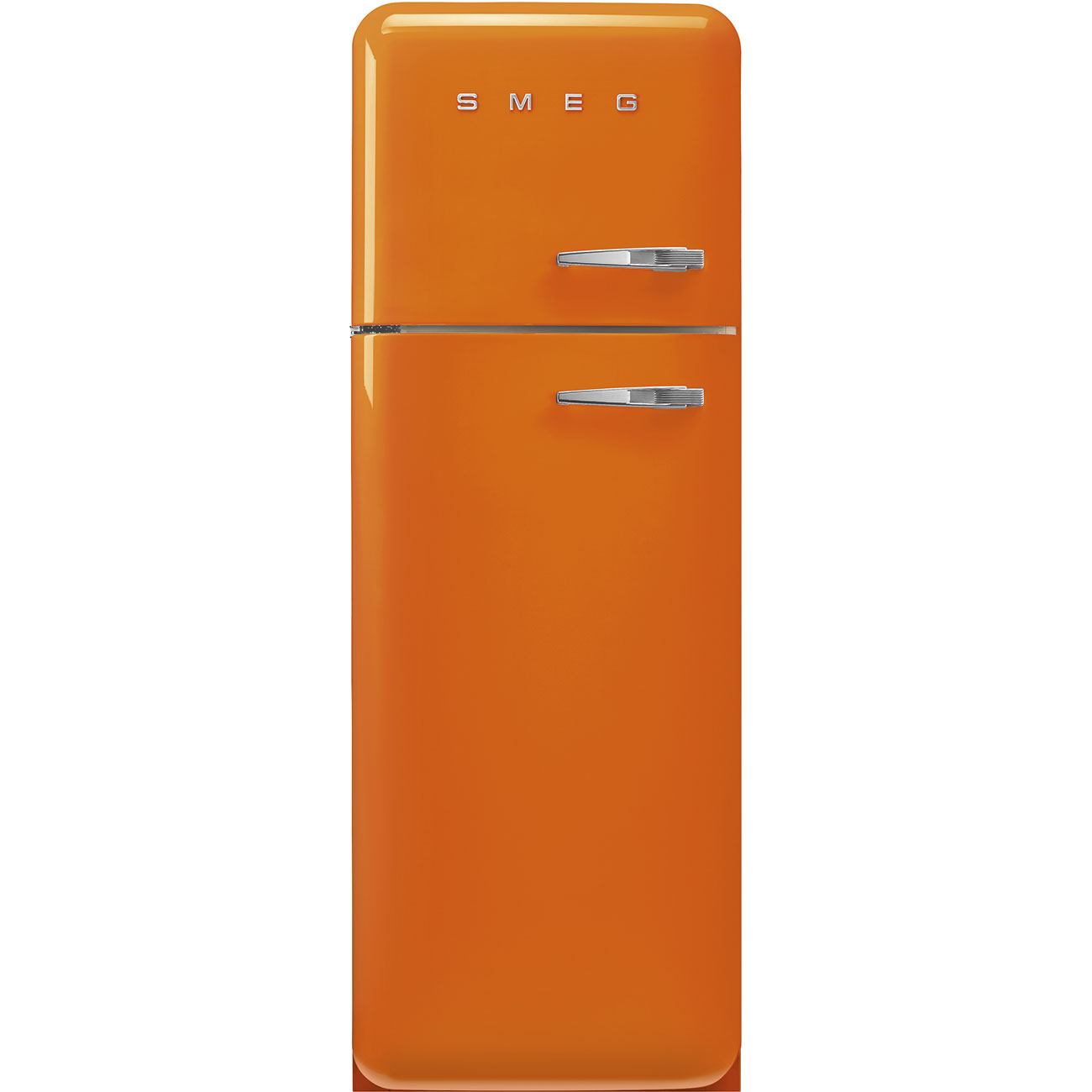 Bild von Smeg FAB30LOR5 Kühlschrank 50's RETRO STYLE ORANGE freistehend Links