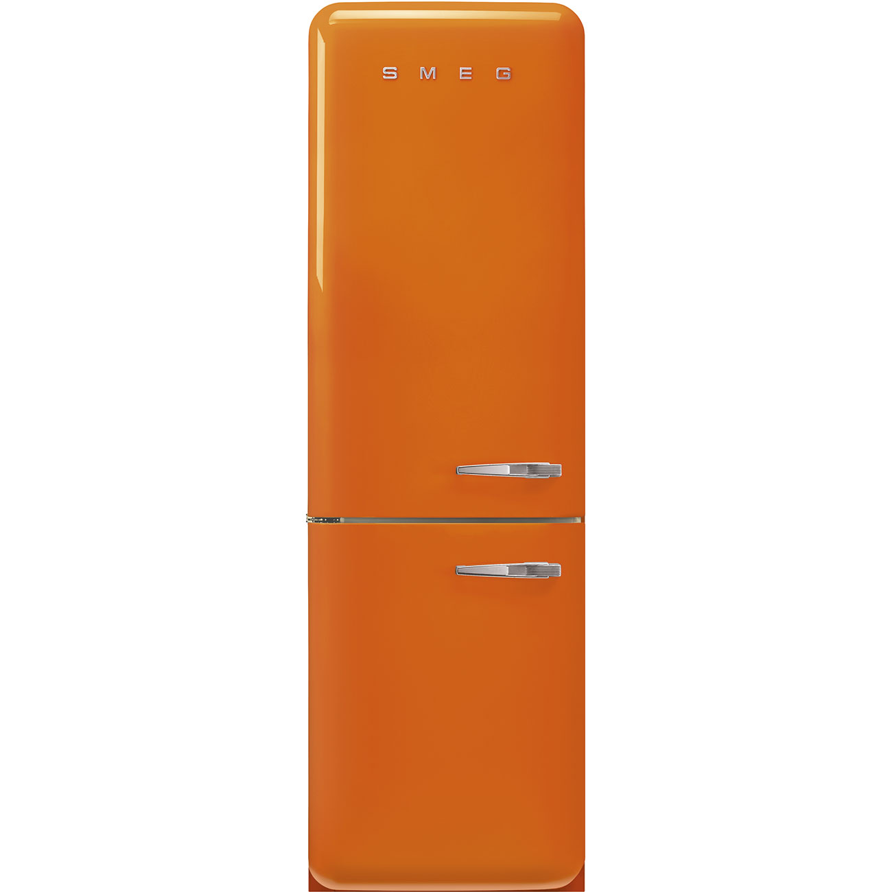 Bild von Smeg FAB32LOR5 Kühlschrank 50's Kühl-/Gefrierkombination RETRO STYLE ORANGE No Frost freistehend Links