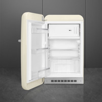 Bild von Smeg FAB10LCR5 Kühlschrank 50's RETRO STYLE CREME freistehend links, 