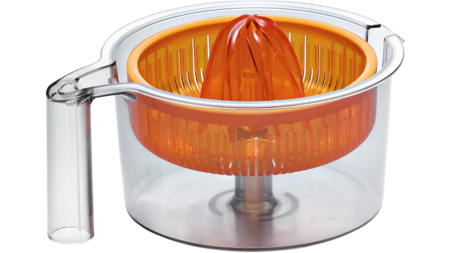 Bild von Bosch MUZ5ZP1 Zitruspresse transparent mit orangem Presskegel
