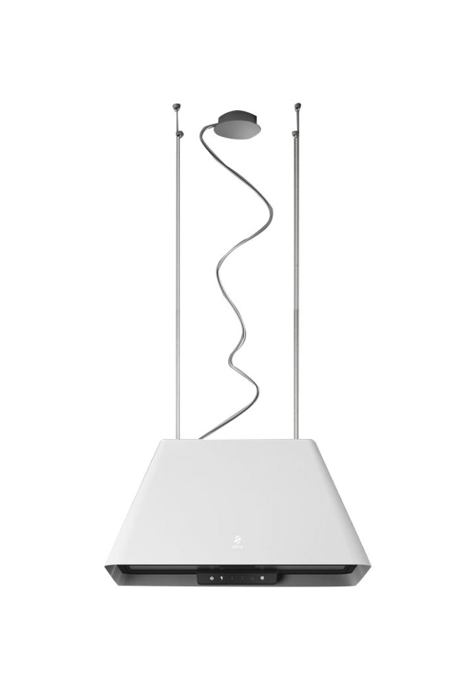 Bild von ELICA PRF0165083 IKONA LIGHT WH/F/60 Inselhaube Edelstahl, Weiss oder Schwarz mit Soft Touch Effekt