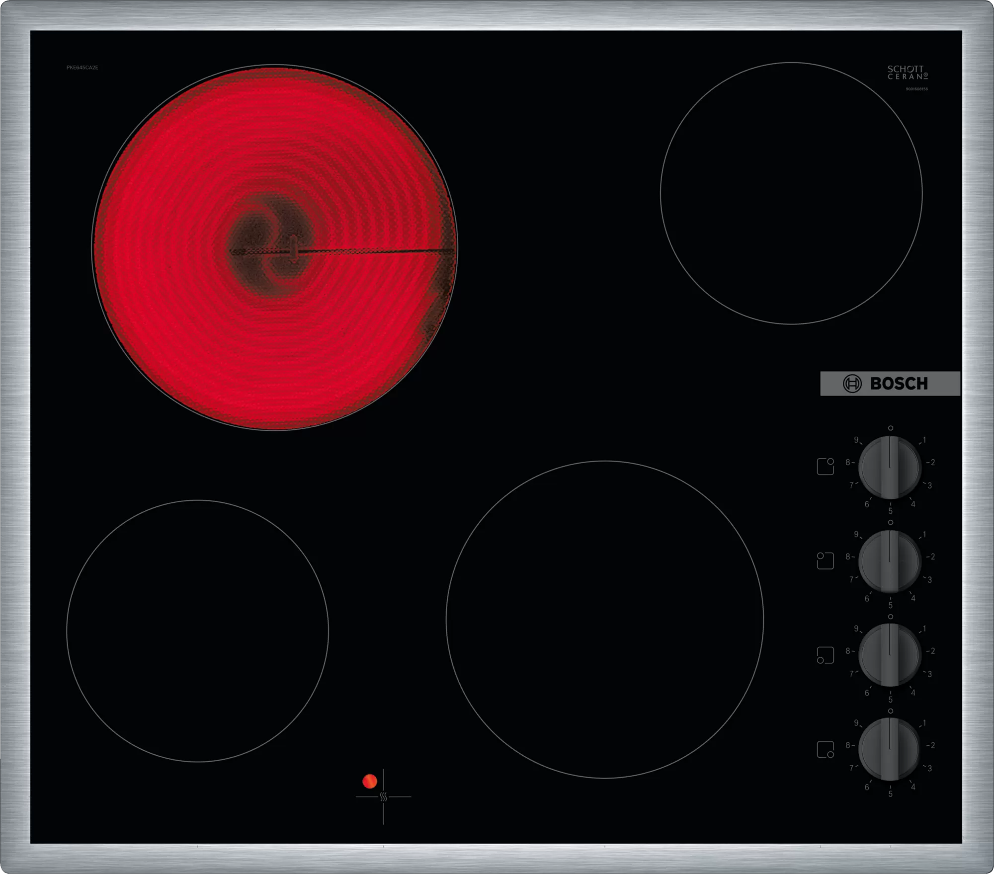 Bild von Bosch PKE645CA2E Serie 2 Elektrokochfeld 60 cm mit Rahmen aufliegend