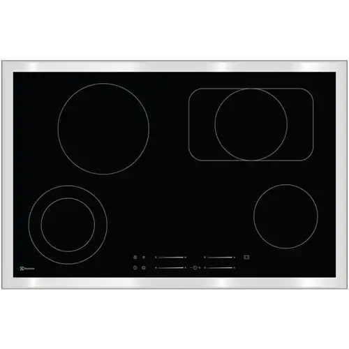 Bild von ELECTROLUX GK80TSPLCN, Glaskeramik-Kochfeld, Chrom, Rahmenart: Übermassrahmen, 949596640