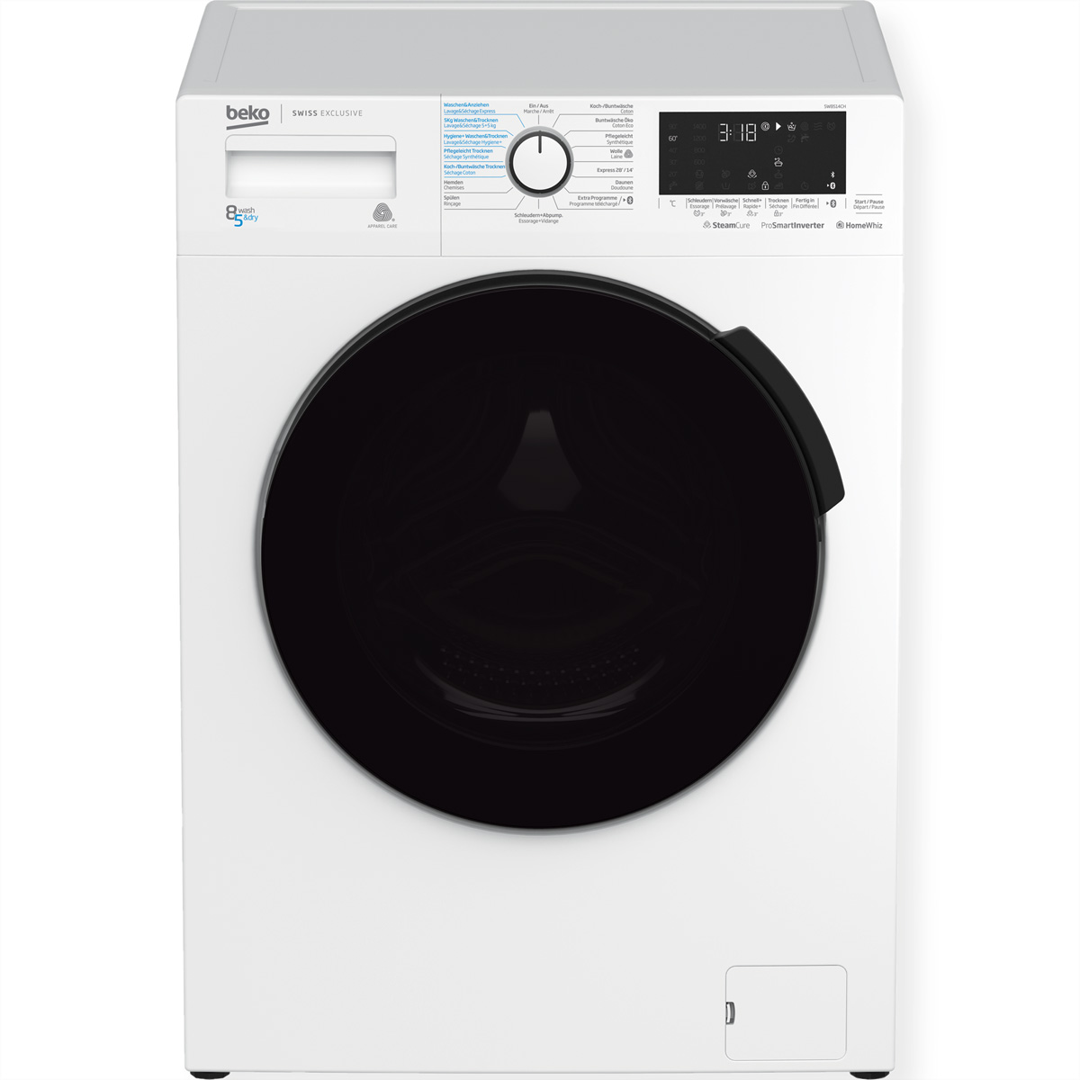 Bild von Beko 5W8514CH1 Waschtrockner SteamCure W8kg/T5kg 1'400U/min