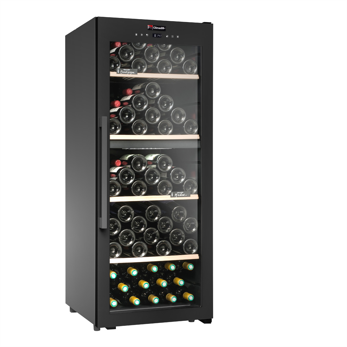 Bild von Climadiff-Weinkühlschrank-CD110B1,-Freistehend,-2-Zonen,-110-Flaschen
