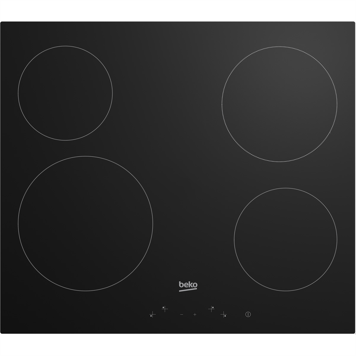 Bild von Beko HIC-64401 Cerankochfeld 4-Kochzonen Glaskeramik Touch-Control schwarz