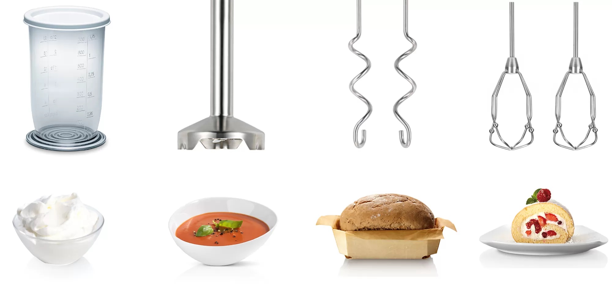 Bild von Bosch MFQ4070 Handrührer Styline 500 W Weiss silber