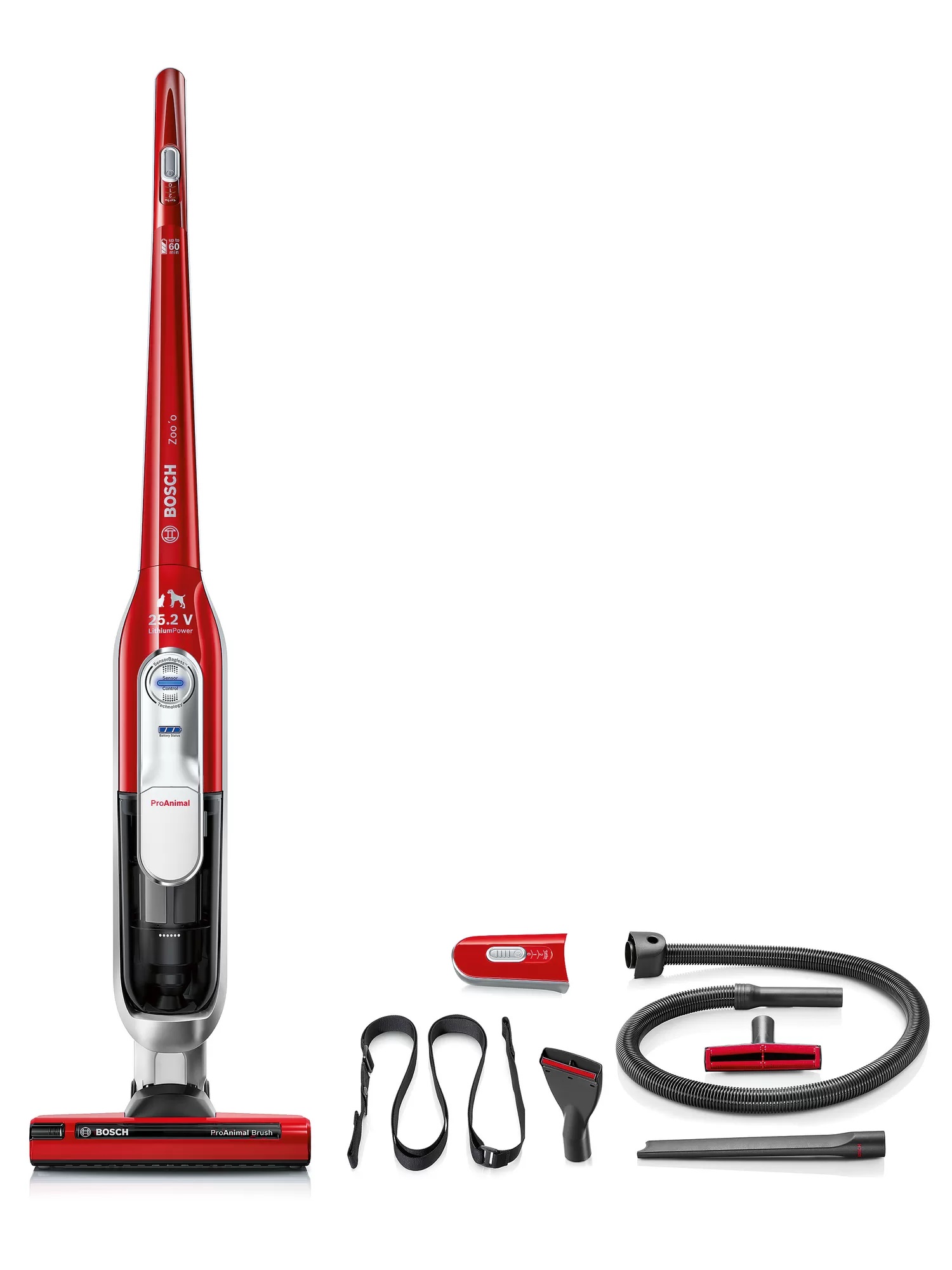 Bild von Bosch BCH6ZOOO Akkustaubsauger Athlet ProAnimal 25.2V Rot