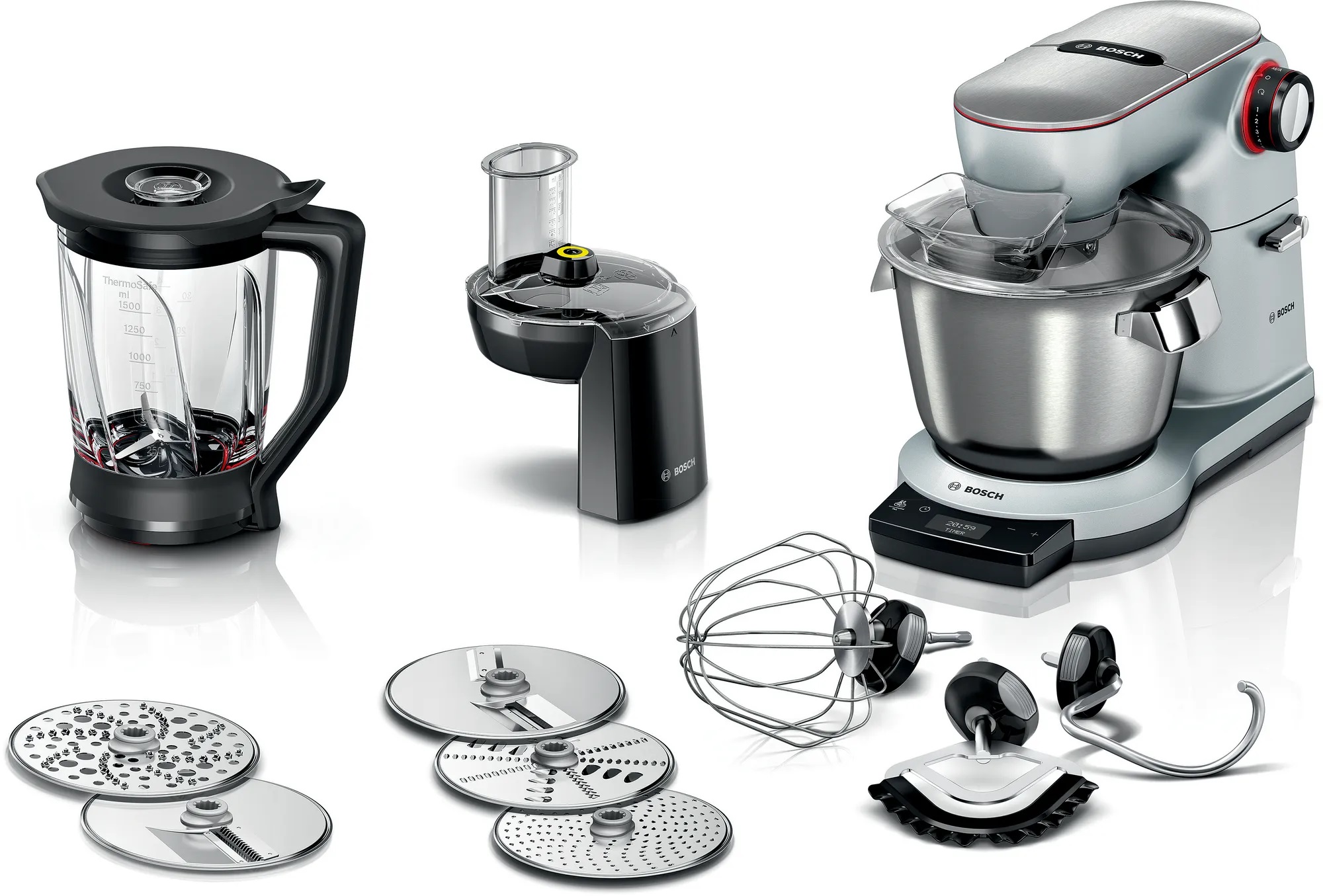 Bild von Bosch MUM9DT5S41 Küchenmaschine Serie 8 OptiMUM 1500 W Silber Schwarz