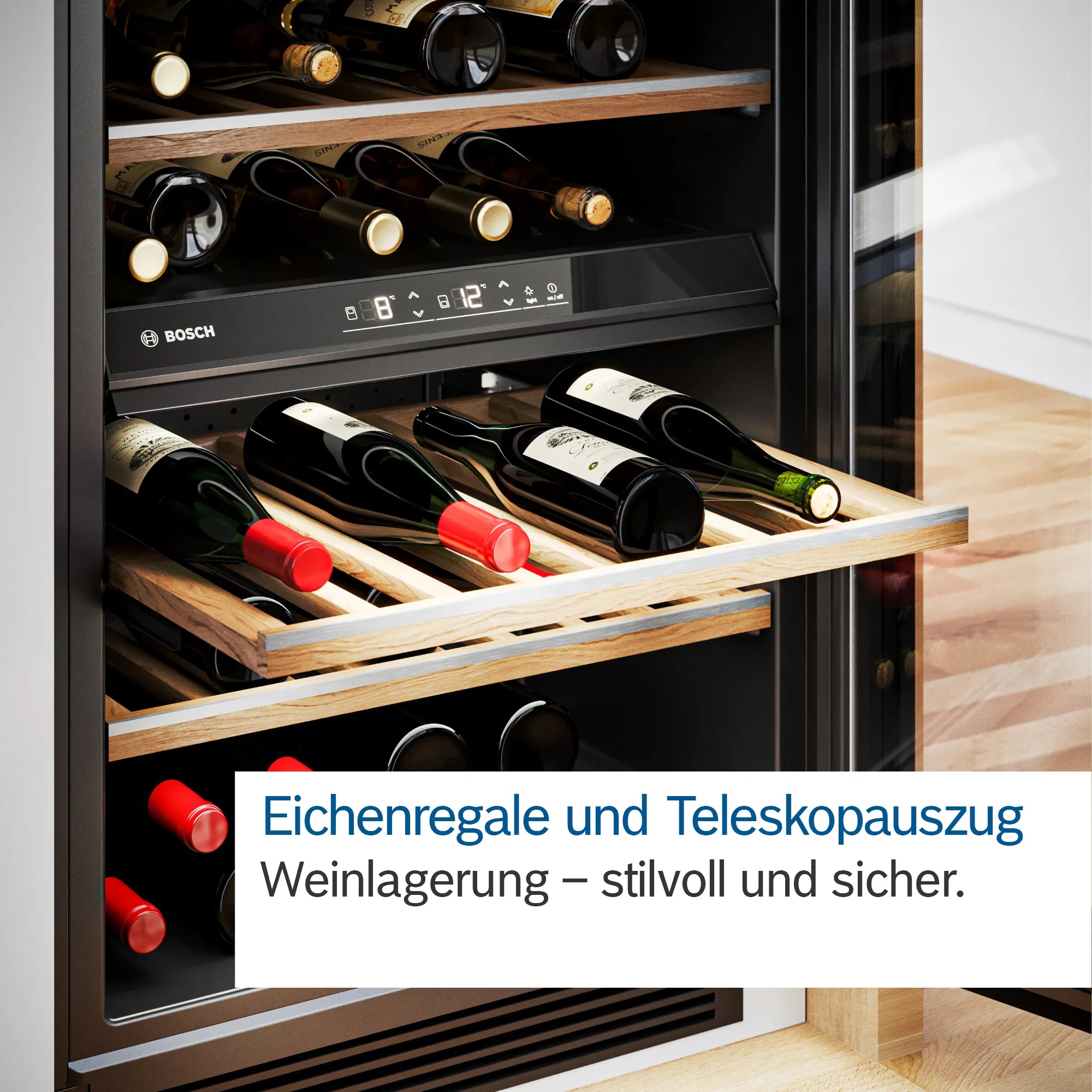 Bild von Bosch KWK16ABGB Serie 6 Freistehender Weinkühlschrank
