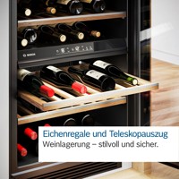 Bild von Bosch KWK36ABGA Serie 6 Weinkühlschrank mit Glastür 186 x 60 cm