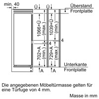 Bild von Bosch KIN86VFE0 Serie 4 Einbau-Kühl-Gefrier-Kombination mit Gefrierbereich unten 177.2 x 54.1 cm Flachscharnier