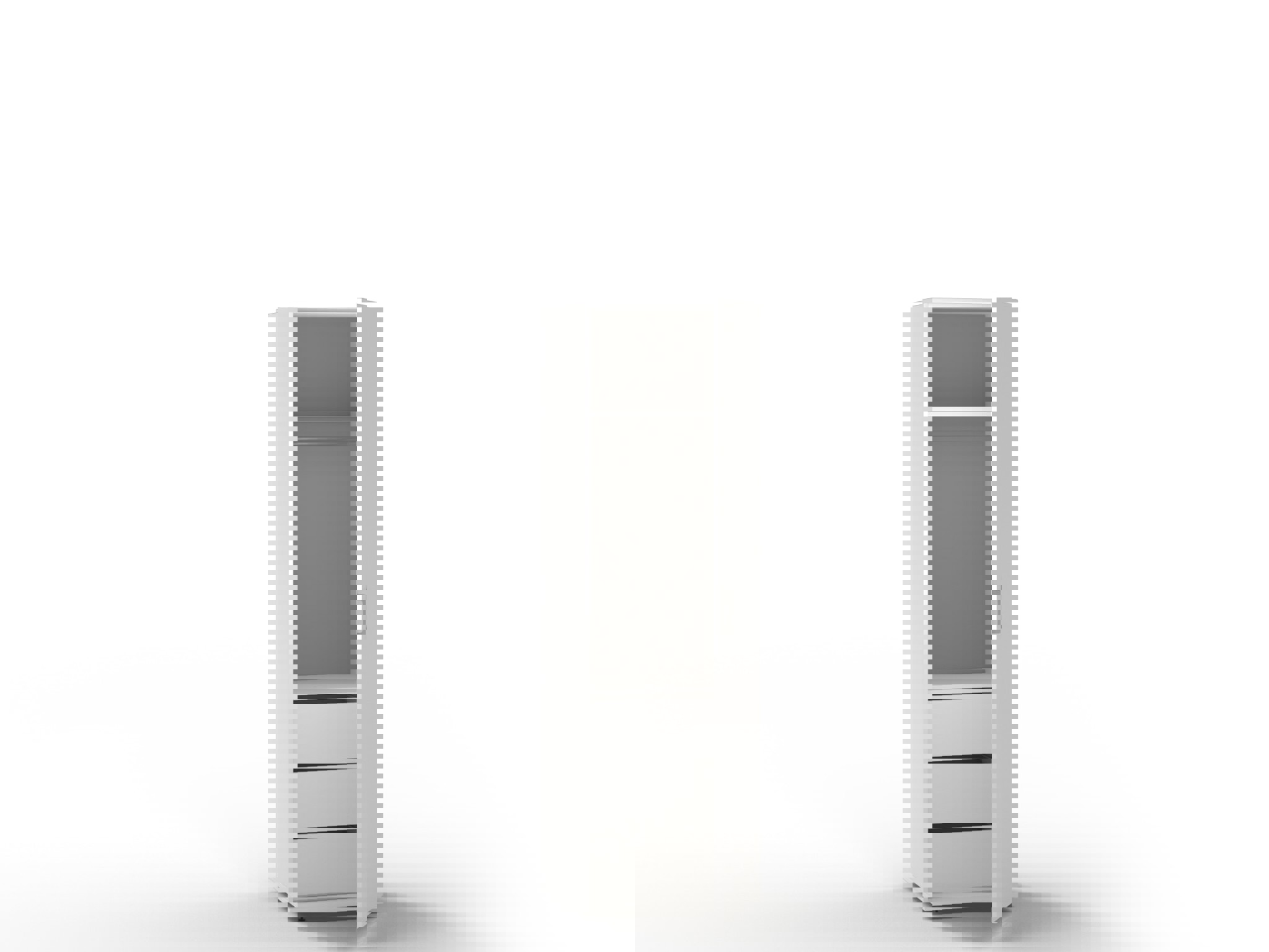 Bild von Adago Home WSCI070 Schubkastenblock mit 3 Schubladen zur Erweiterung des Hochschranks WSCH207-60