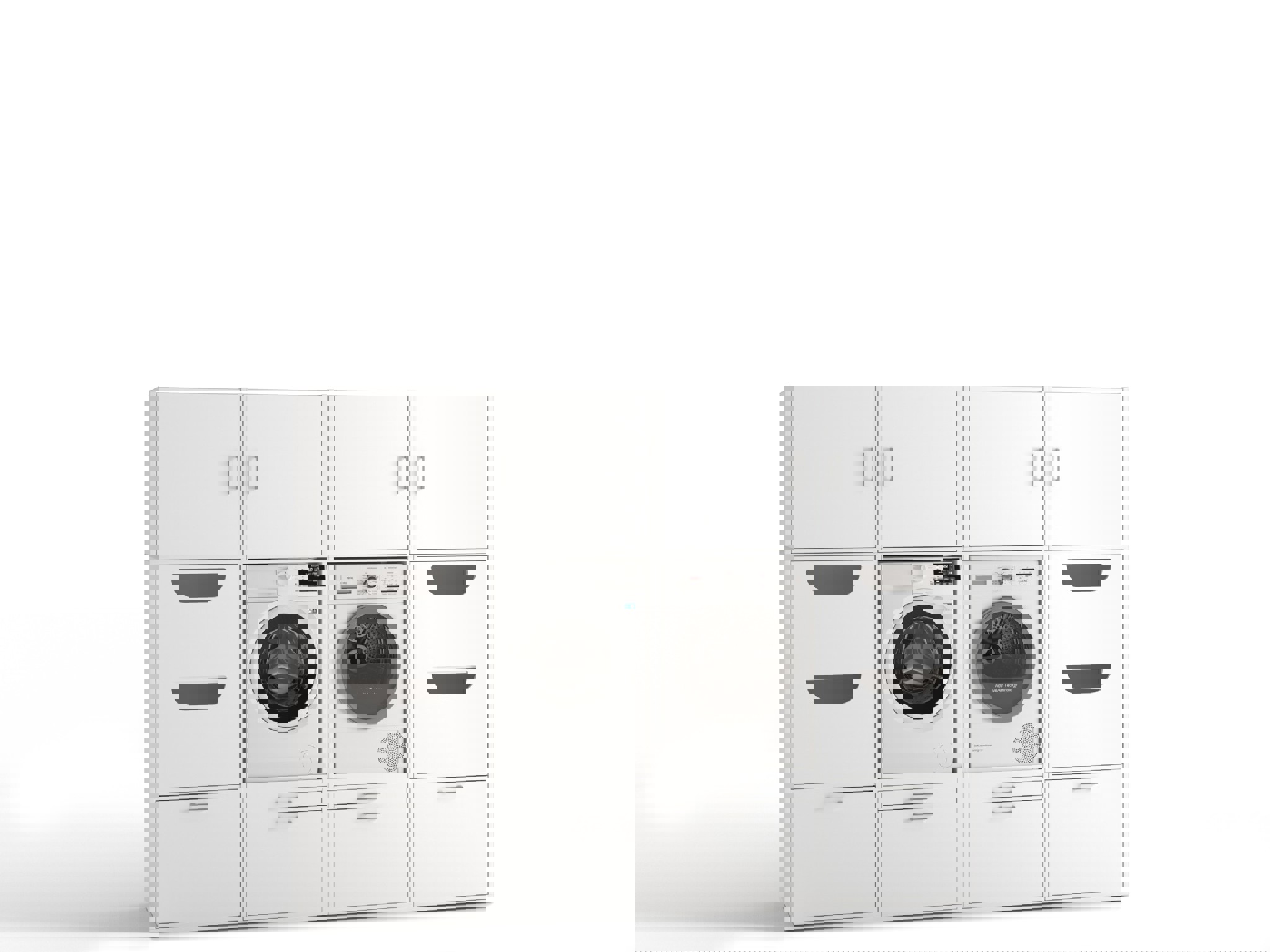 Bild von Adago Home Schrankwand 1.2 weiss 2x WSCS146 + 2x WSCS1462 + 2x WSGN087 + 4x WSCN061 