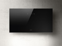 Bild von Elica PLAT BL/F/55 Wandhaube Umluft Schwarzes Glas, 55 cm