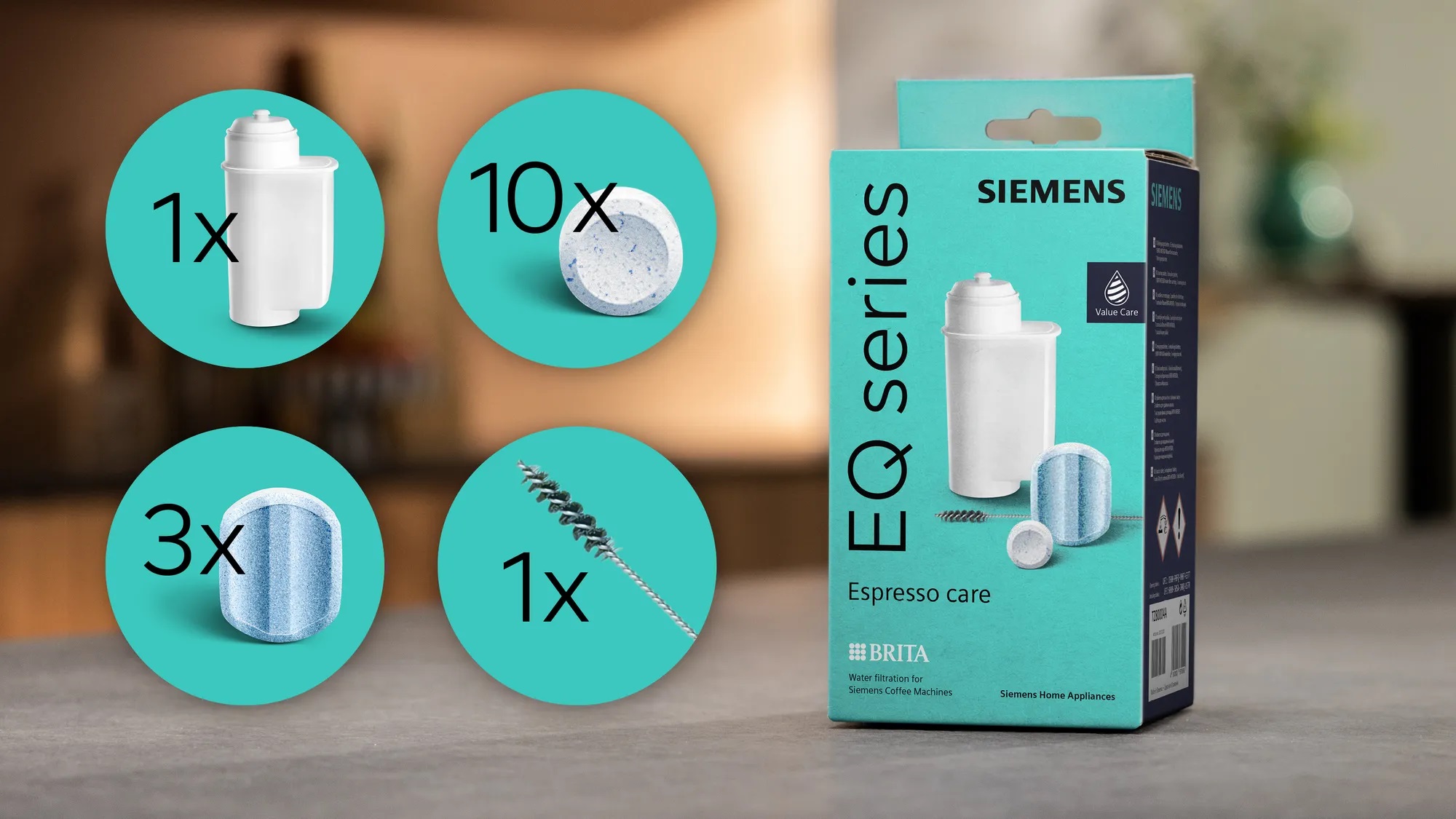 Bild von Siemens TZ80004A Espresso Care Set Zubehör für Kaffeeautomaten
