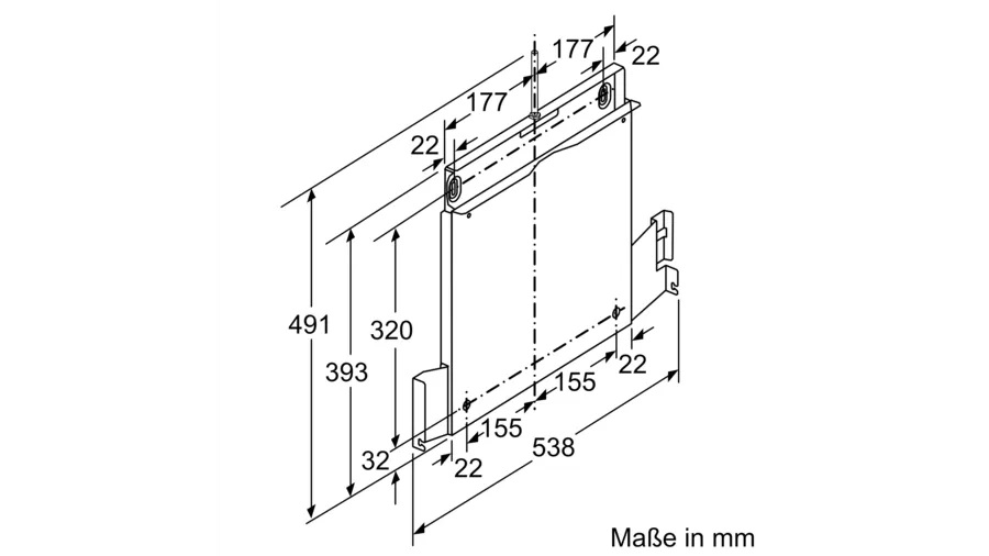 Bild von Siemens LZ46600 Absenkrahmen, Passend für 60 cm breite Flachschirmhauben