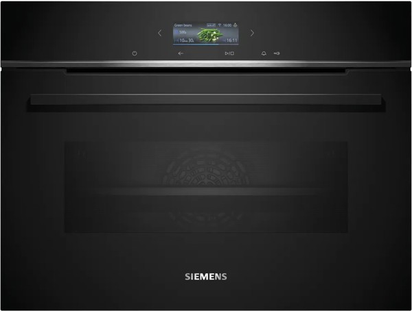 Bild von Siemens CM724G1B1 iQ700 Einbau-Kompaktbackofen mit Mikrowellenfunktion 60 x 45 cm Schwarz