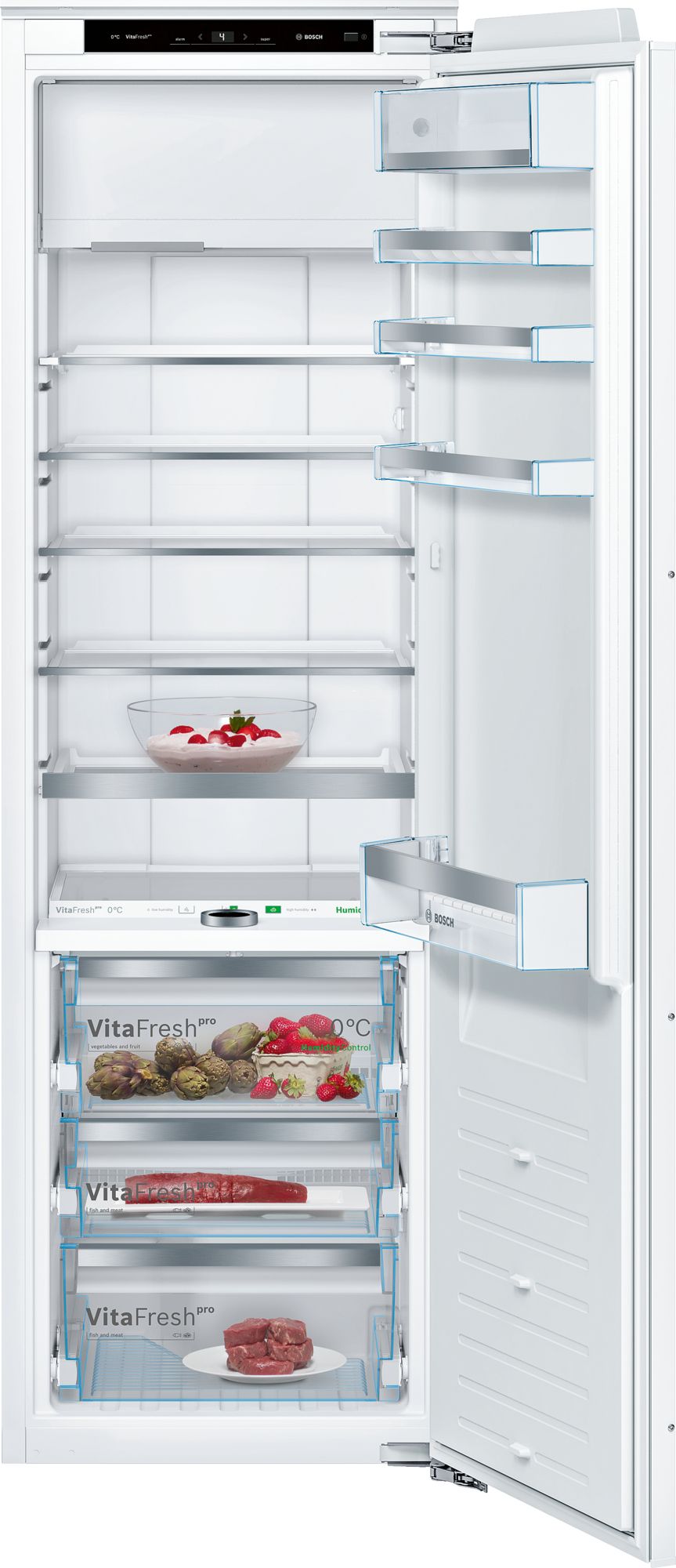 Bild von Bosch KIF82PFE0 Serie 8 Einbau-Kühlschrank mit Gefrierfach 177.5 x 56 cm Flachscharnier