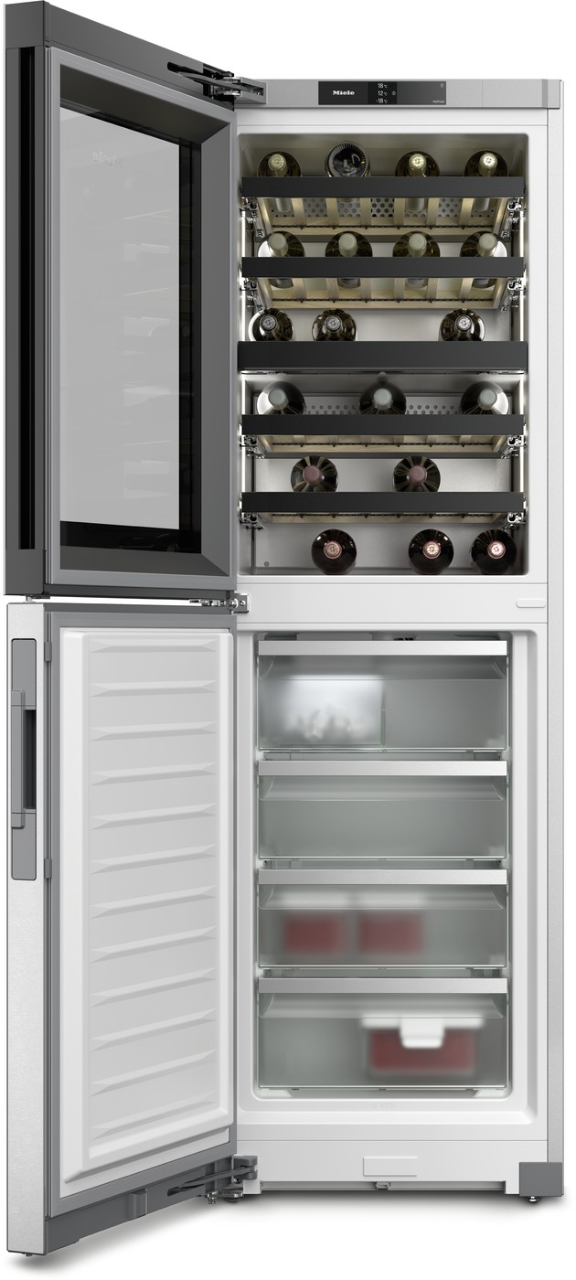 Bild von MIELE KWNS 4784 DE edt / cs Wein-Gefrierkombination Standgerät Silber, 12156940