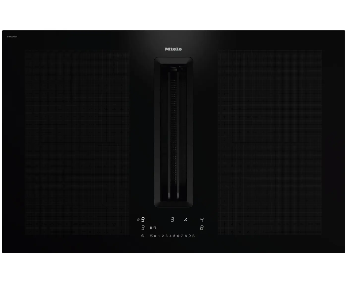 Bild von MIELE KMDA 7676 FL-U BlackPerfection Induktionskochfeld mit integriertem Dunstabzug, 12509600