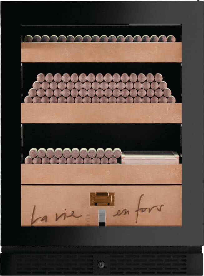 Bild von FORS FFH 60821 HF Zigarrenschrank freistehend FORS EXCLUSIVE Bandung rechts, wechselbar Schwarz