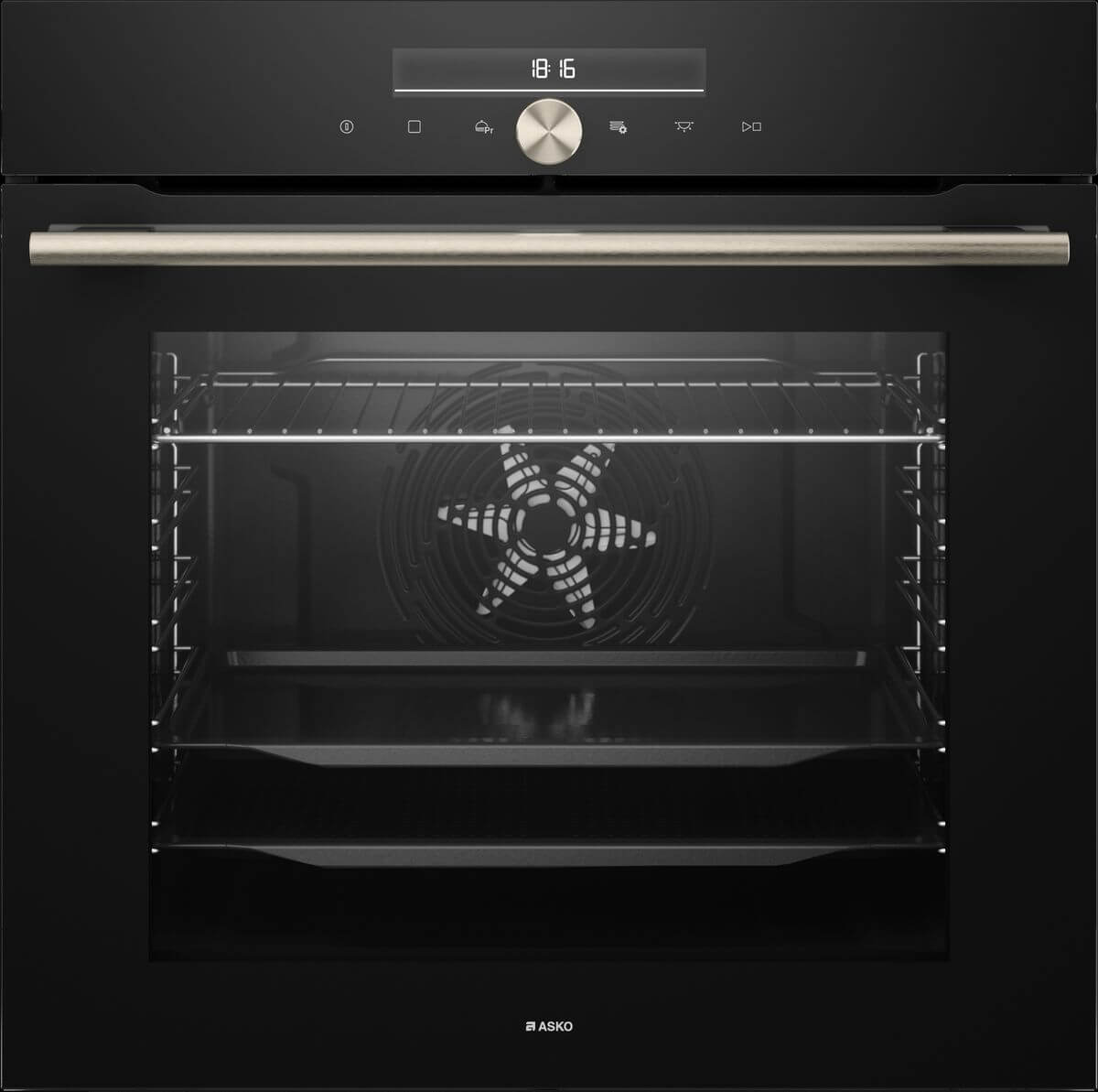 Bild von ASKO OP 86331 BGH Backofen Pyrolyse Black Glass EURO  Glassfront schwarz