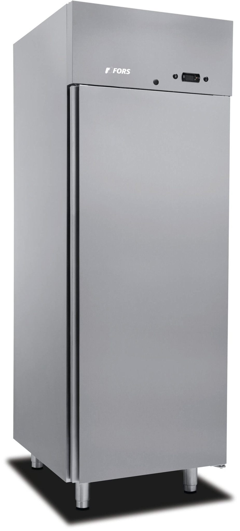 Bild von FORS GFV 701 ESSL Gastronomie-Gefrierschrank, Volltür, Edelstahl, GN 2/1 Bandung rechts, wechselbar Edelstahl