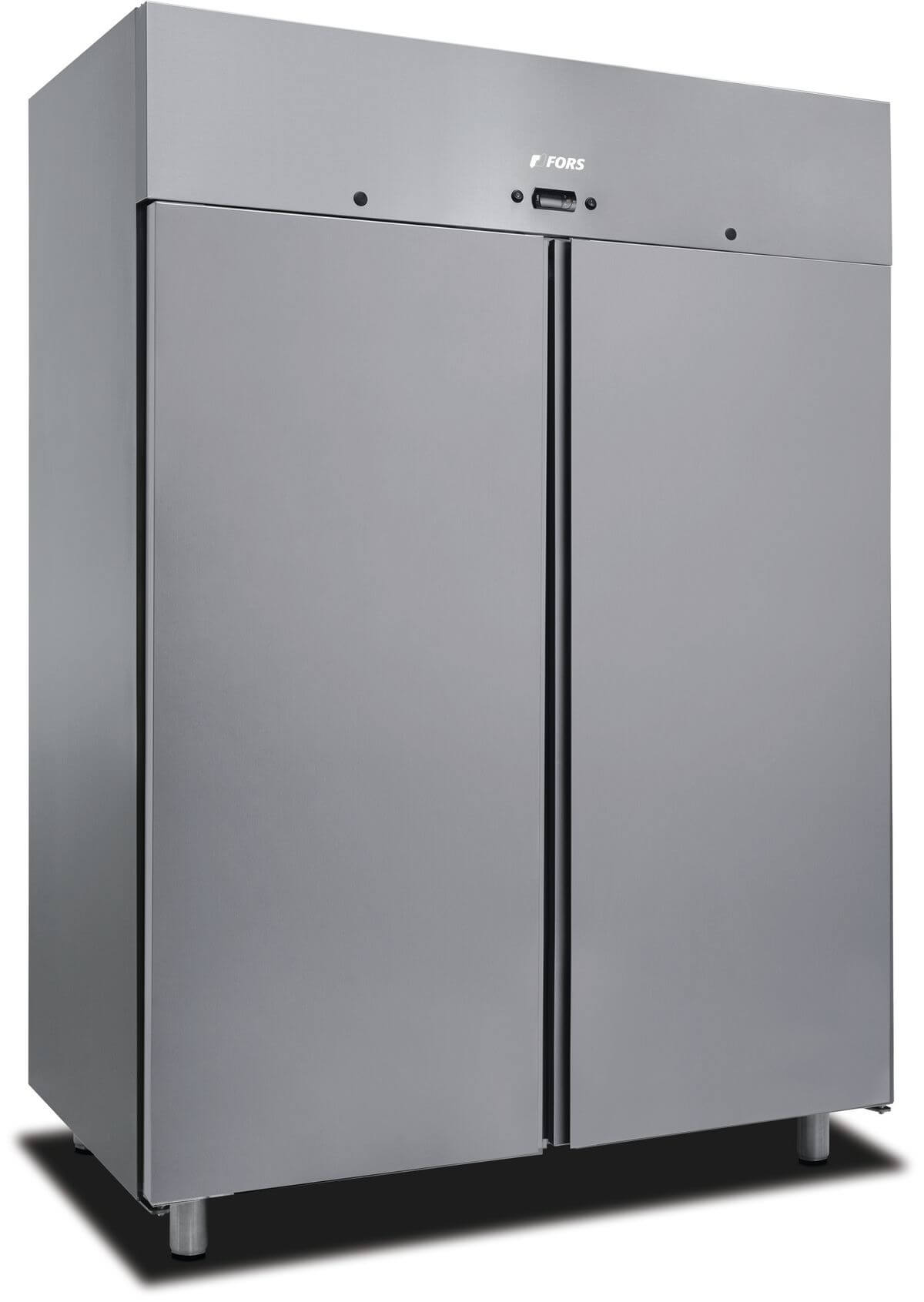Bild von FORS DGFV 1401 ESSL Gastronomie-Gefrierschrank, doppelte Volltür, Edelstahl, GN 2/1 Bandung links fest/rechts fest Edelstahl