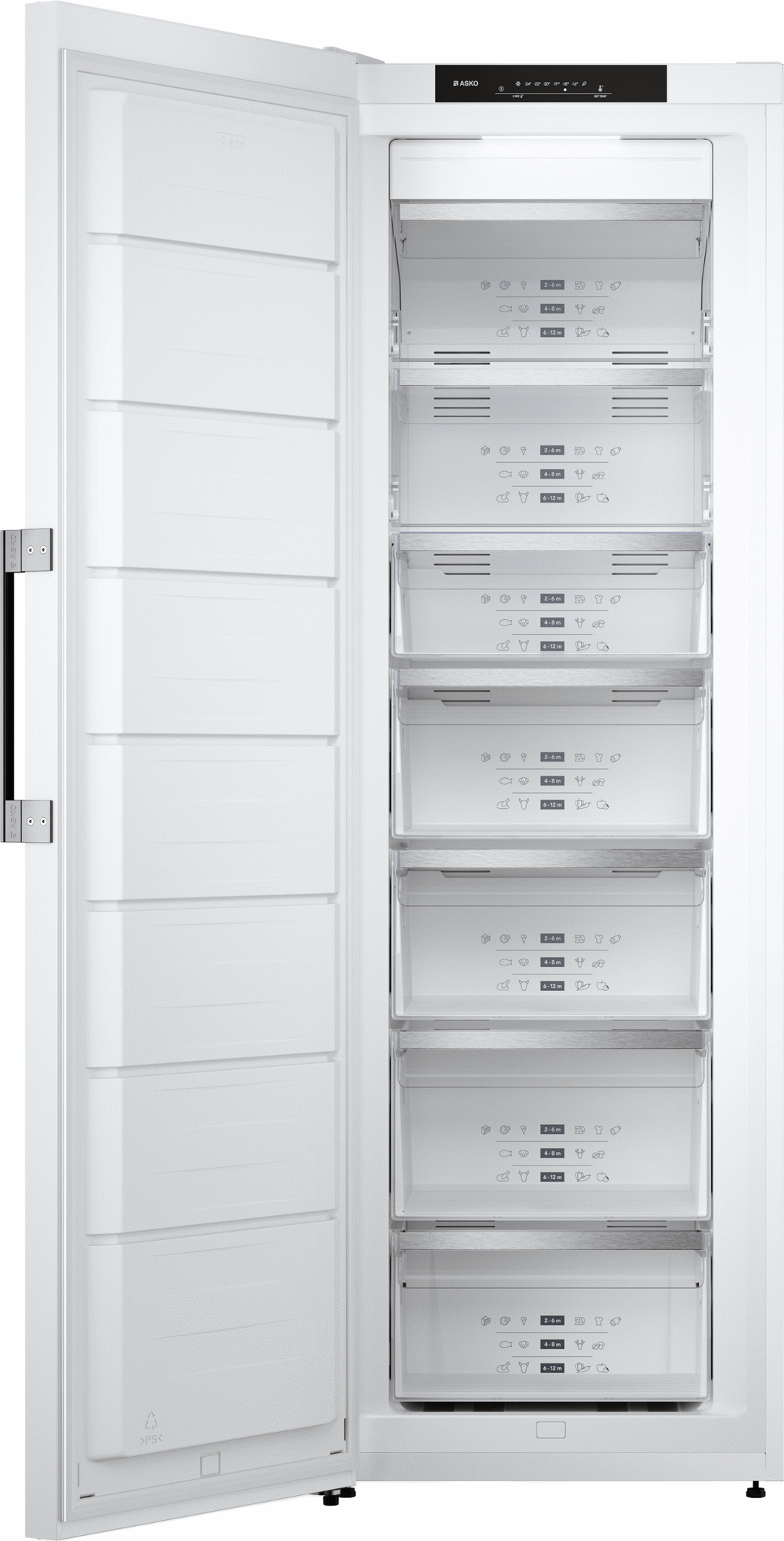 Bild von ASKO FN 23841 W Gefrierschrank freistehend ASKO PREMIUM Bandung links, wechselbar Weiss