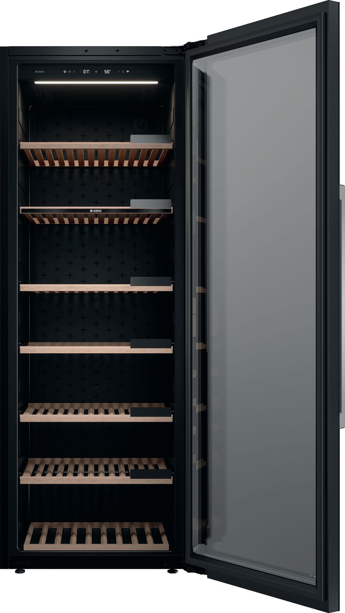 Bild von ASKO WCN 111942 G Weinkühlschrank freistehend ASKO ELEMENTS Bandung rechts, wechselbar Glassfront schwarz